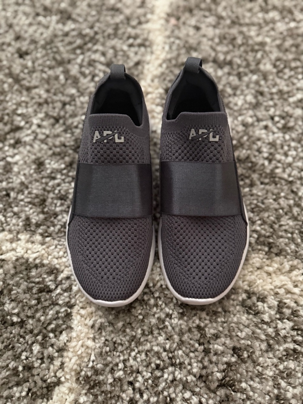APL Girls Slip-On Knit Sneakers in Dark Gray